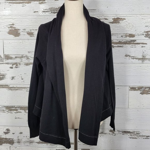 CABI Winsome Open Cardigan Sweater Black Sz L #3355 EUC - Picture 3 of 4